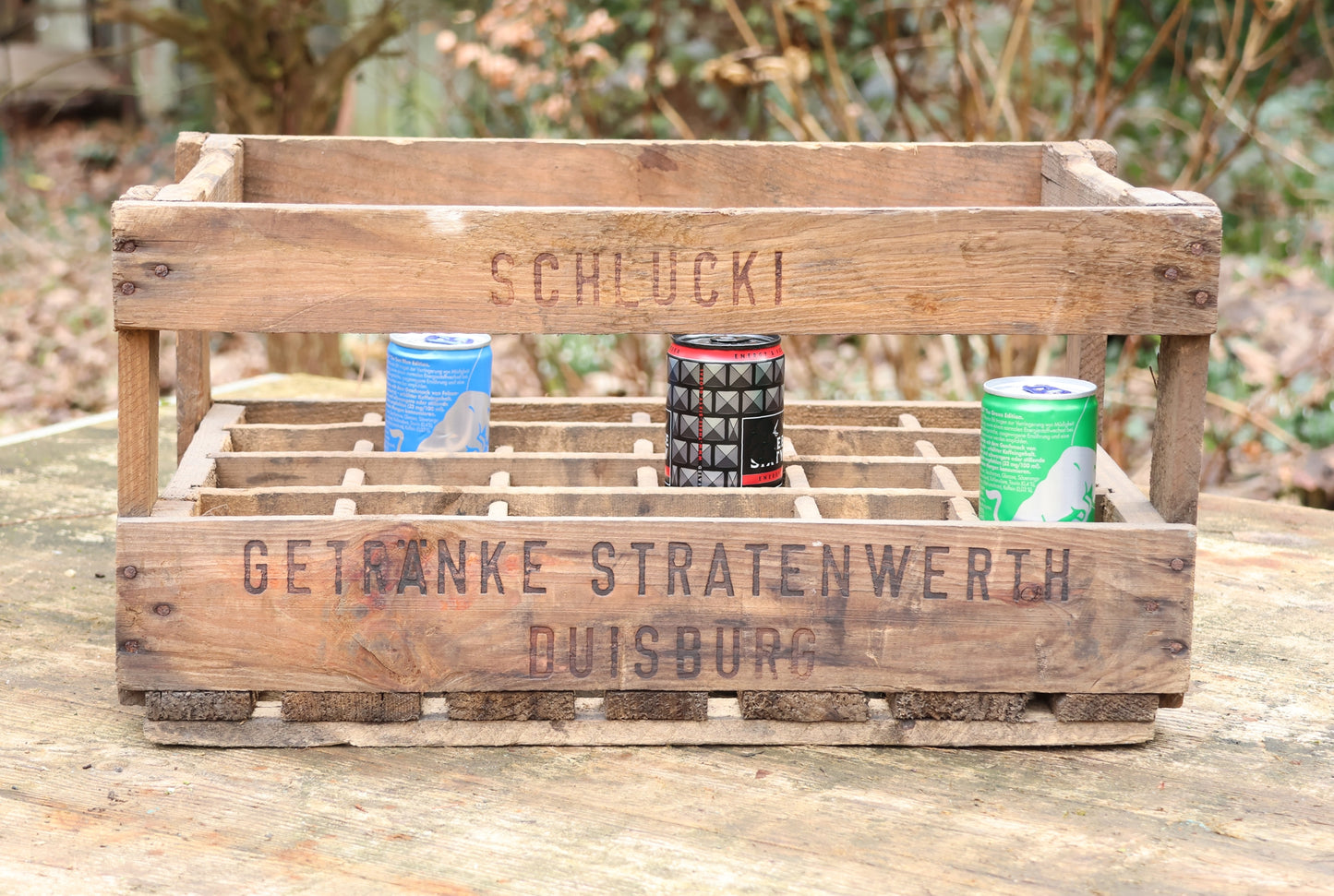 Alte Bierkiste "Duisburg", Männerhandtasche Ruhrpott