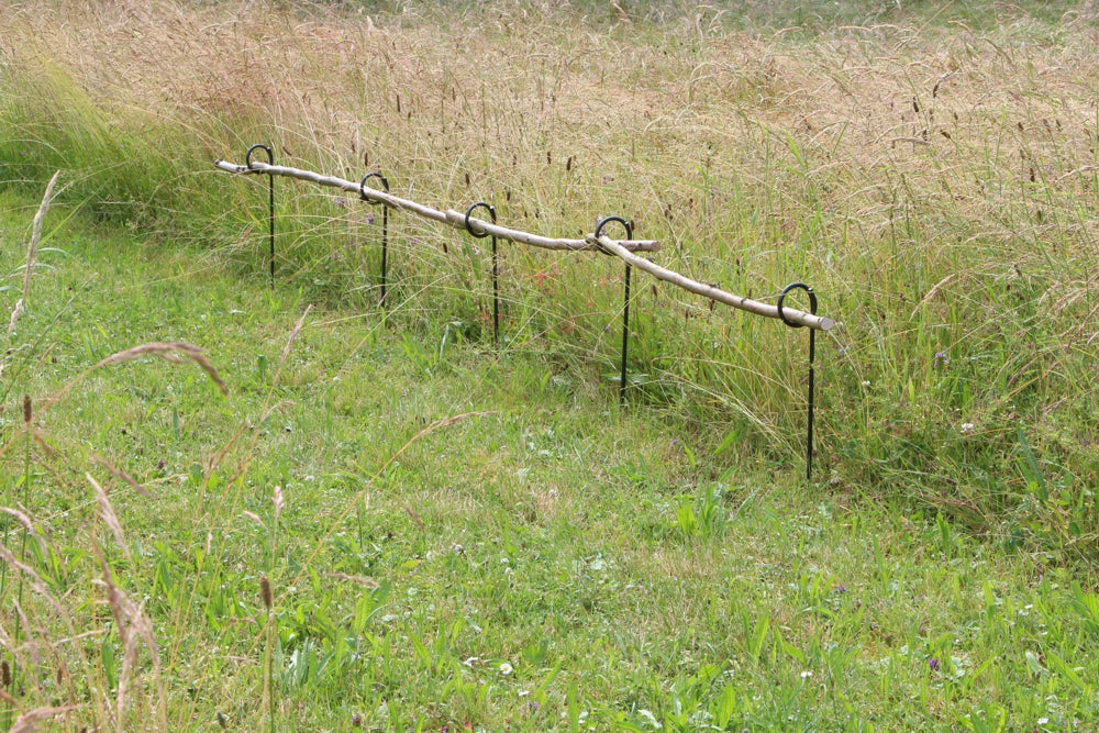 5 Stück Staudenhalter - 1 Auge, verschiedene Längen,  Beetbegrenzer, Beetrahmen, Blütenstütze, kleiner Zaun, Blumenstütze,