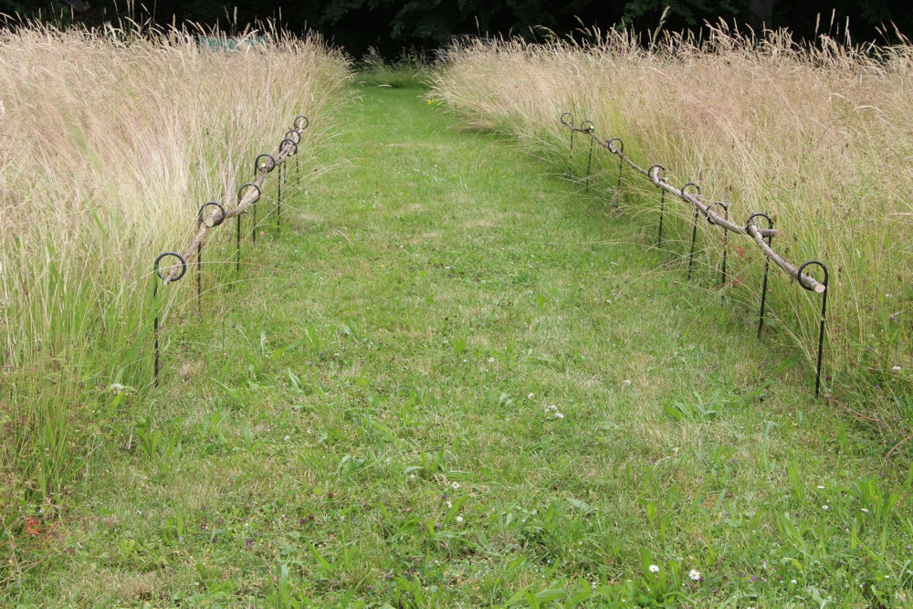 5 Stück Staudenhalter - 1 Auge, verschiedene Längen,  Beetbegrenzer, Beetrahmen, Blütenstütze, kleiner Zaun, Blumenstütze,