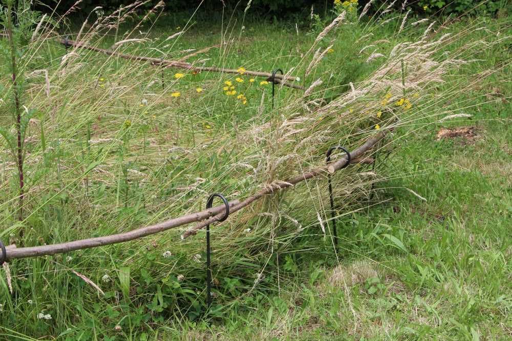 5 Stück Staudenhalter - 1 Auge, verschiedene Längen,  Beetbegrenzer, Beetrahmen, Blütenstütze, kleiner Zaun, Blumenstütze,
