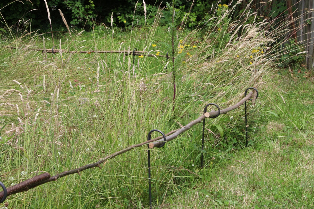 5 Stück Staudenhalter - 1 Auge, verschiedene Längen,  Beetbegrenzer, Beetrahmen, Blütenstütze, kleiner Zaun, Blumenstütze,