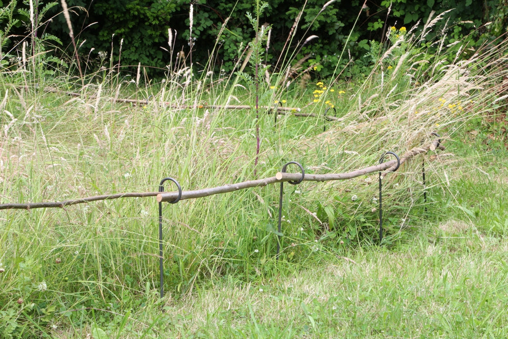 5 Stück Staudenhalter - 1 Auge, verschiedene Längen,  Beetbegrenzer, Beetrahmen, Blütenstütze, kleiner Zaun, Blumenstütze,