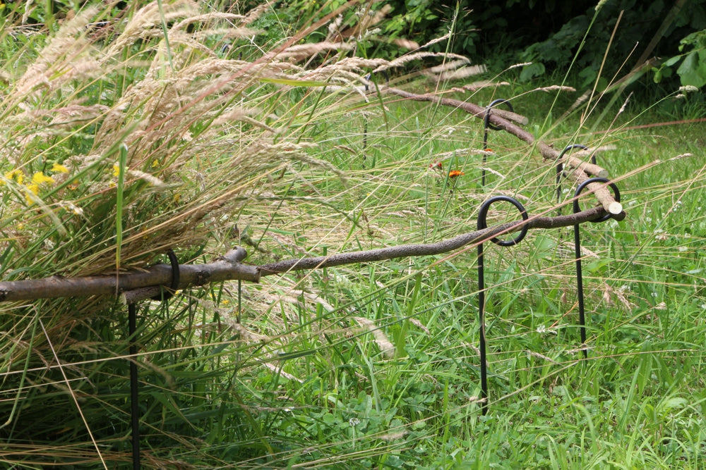 5 Stück Staudenhalter - 1 Auge, verschiedene Längen,  Beetbegrenzer, Beetrahmen, Blütenstütze, kleiner Zaun, Blumenstütze,