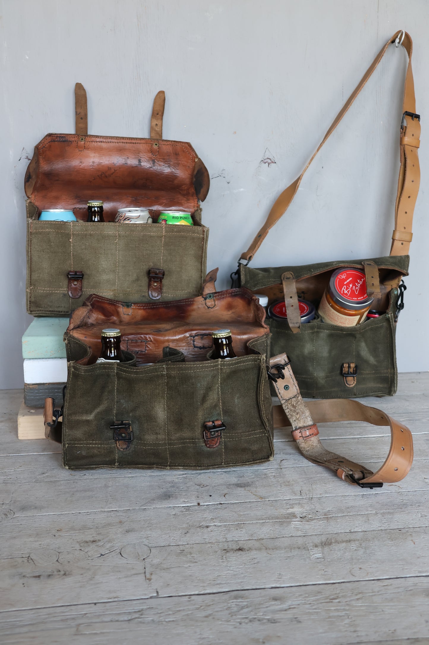 Umhängetasche, Tasche mit Quergurt, Vintage Tasche, Männerhandtasche, Alte Armeetasche