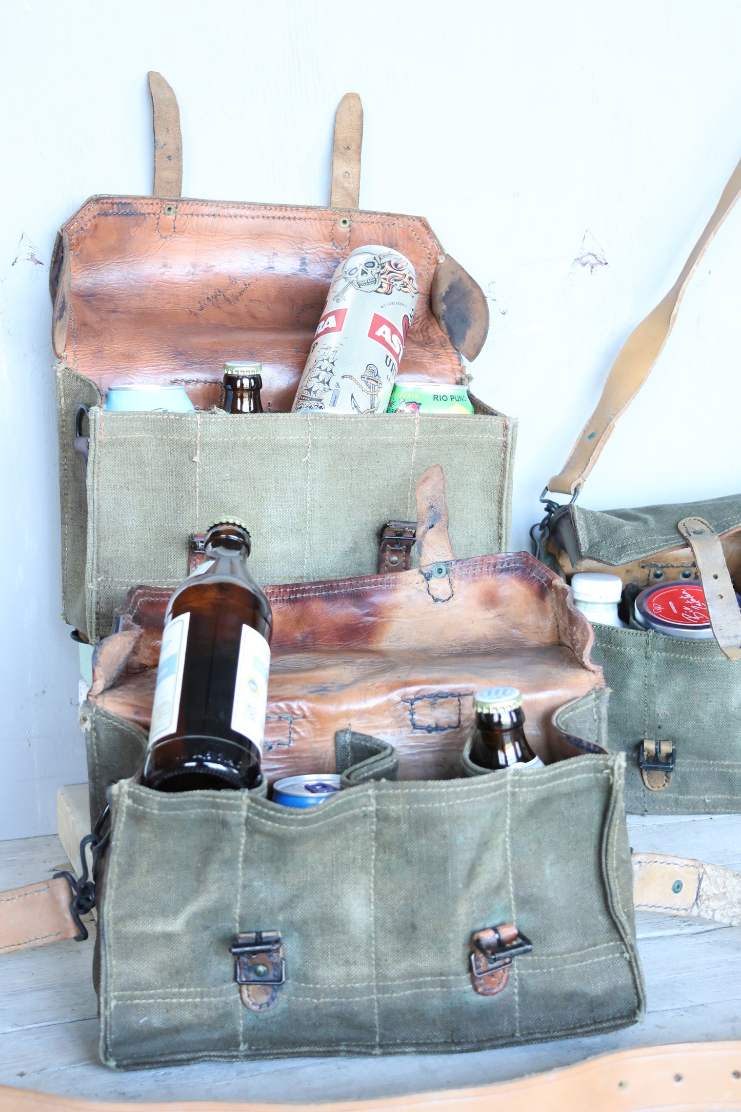 Umhängetasche, Tasche mit Quergurt, Vintage Tasche, Männerhandtasche, Alte Armeetasche