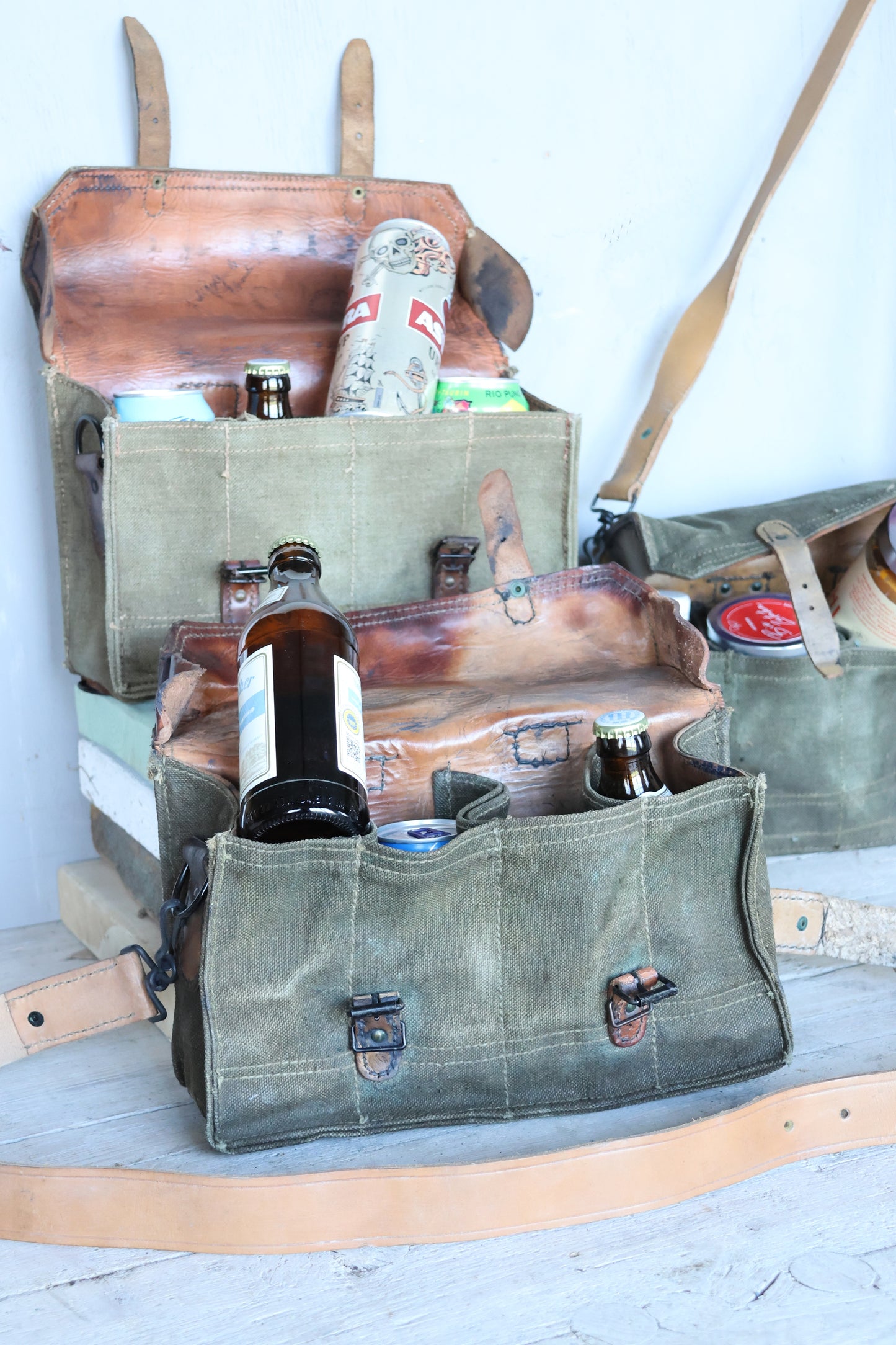 Umhängetasche, Tasche mit Quergurt, Vintage Tasche, Männerhandtasche, Alte Armeetasche