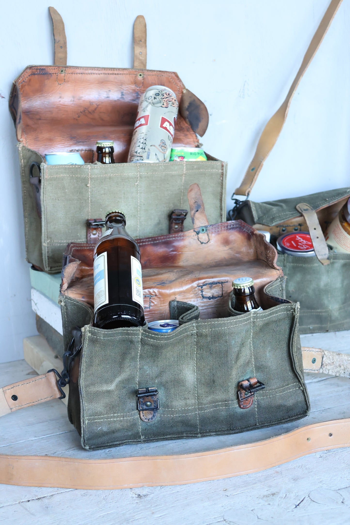 Umhängetasche, Tasche mit Quergurt, Vintage Tasche, Männerhandtasche, Alte Armeetasche