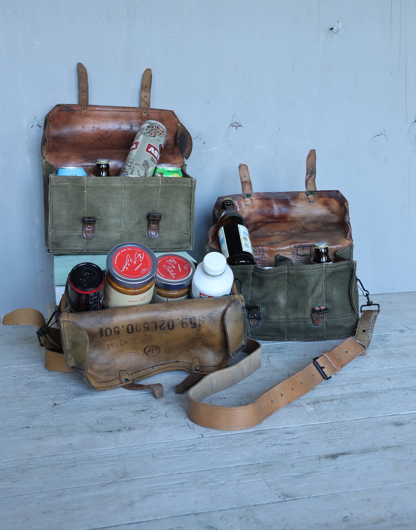 Umhängetasche, Tasche mit Quergurt, Vintage Tasche, Männerhandtasche, Alte Armeetasche
