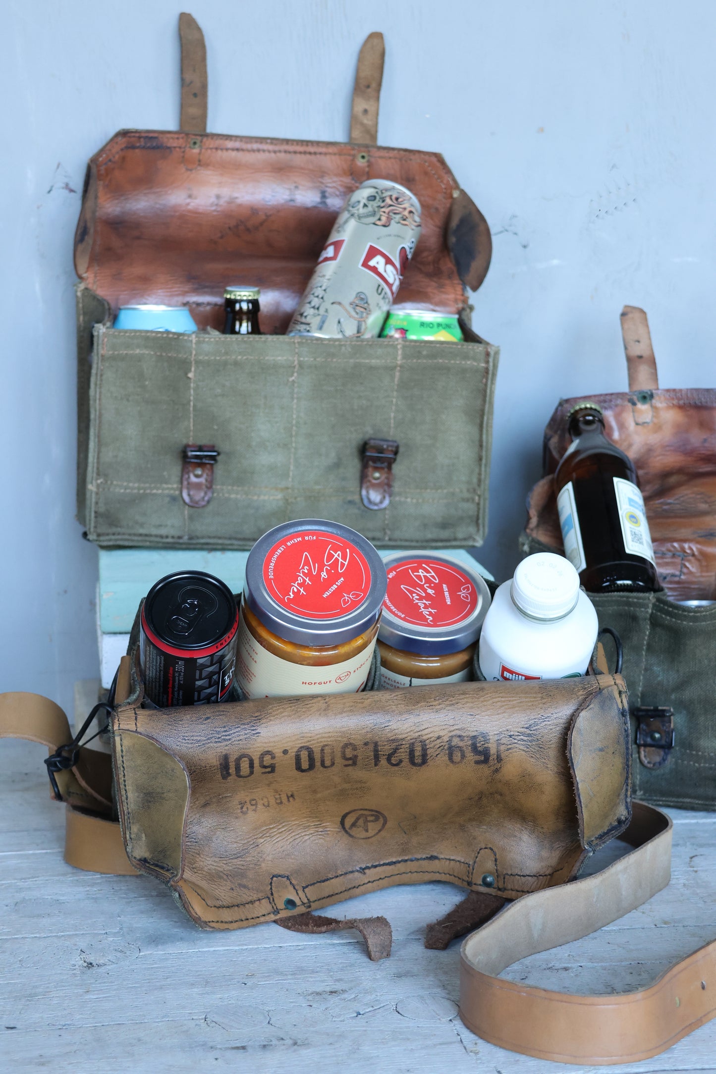 Umhängetasche, Tasche mit Quergurt, Vintage Tasche, Männerhandtasche, Alte Armeetasche