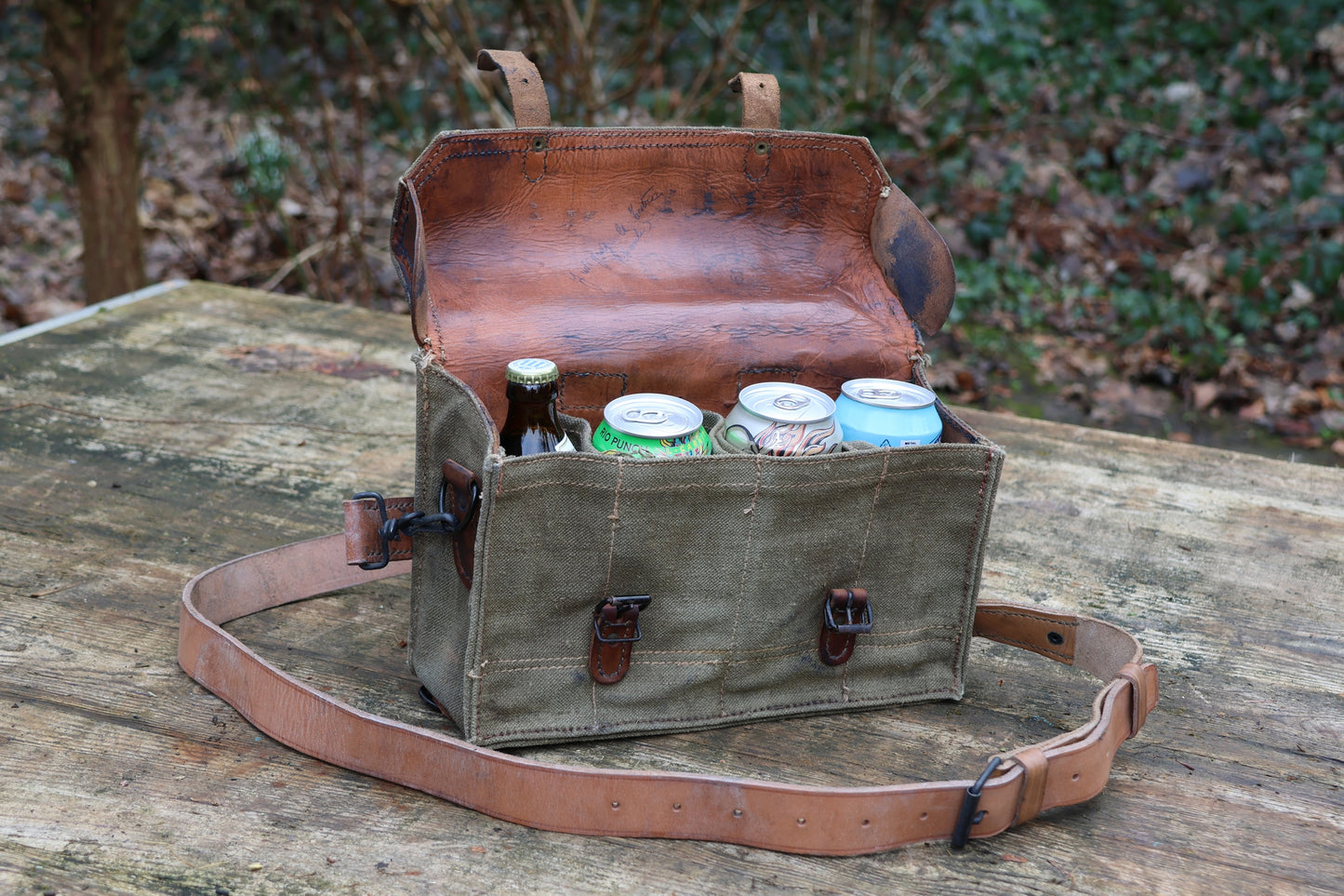 Umhängetasche, Tasche mit Quergurt, Vintage Tasche, Männerhandtasche, Alte Armeetasche