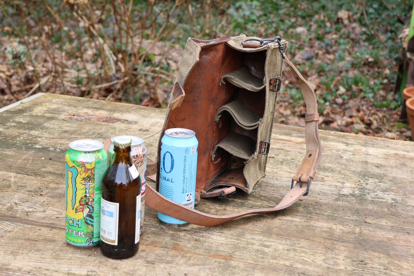 Umhängetasche, Tasche mit Quergurt, Vintage Tasche, Männerhandtasche, Alte Armeetasche