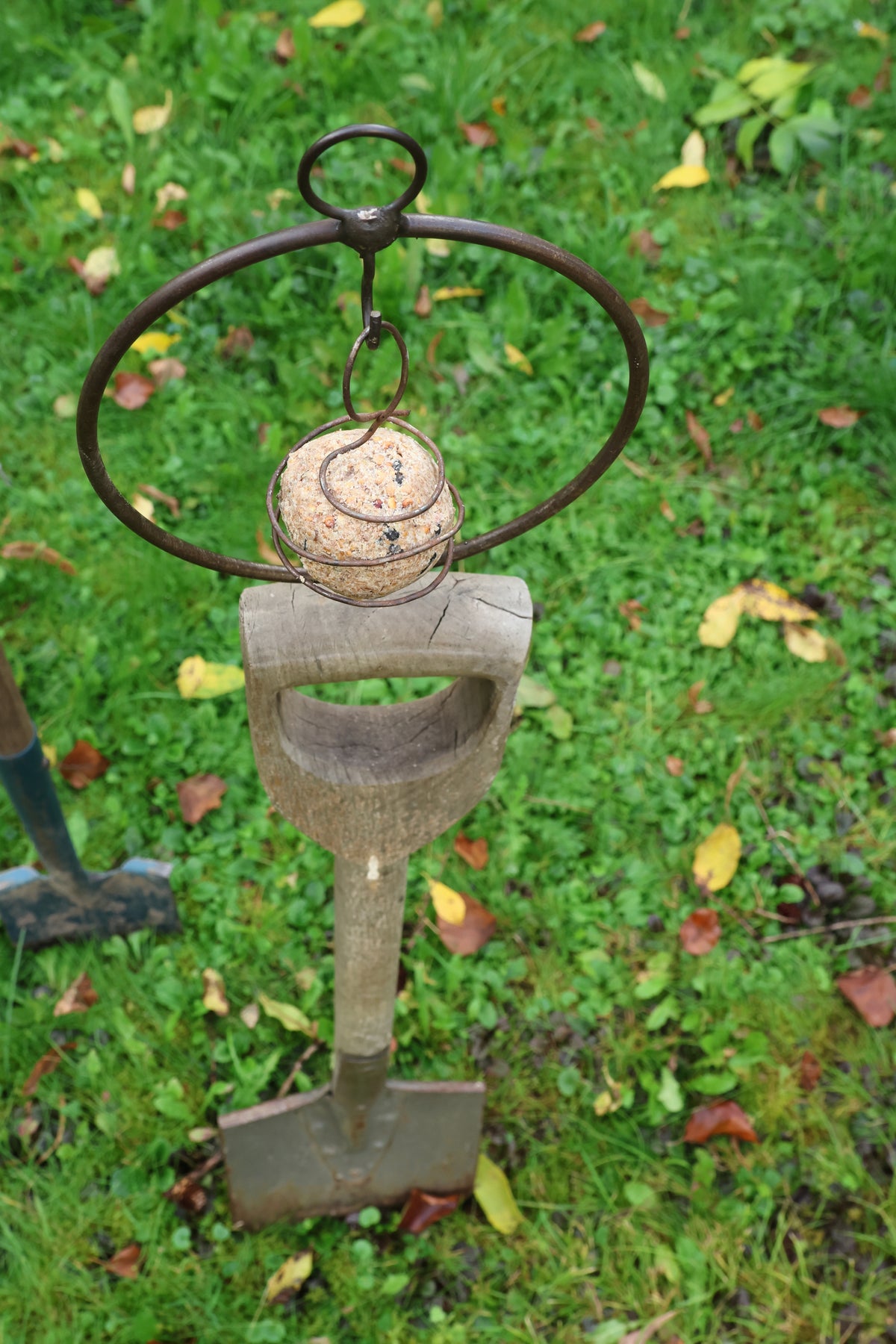 Meisenknödelring zum aufschrauben, Futterspirale zum schrauben, Futterring mit Schraube