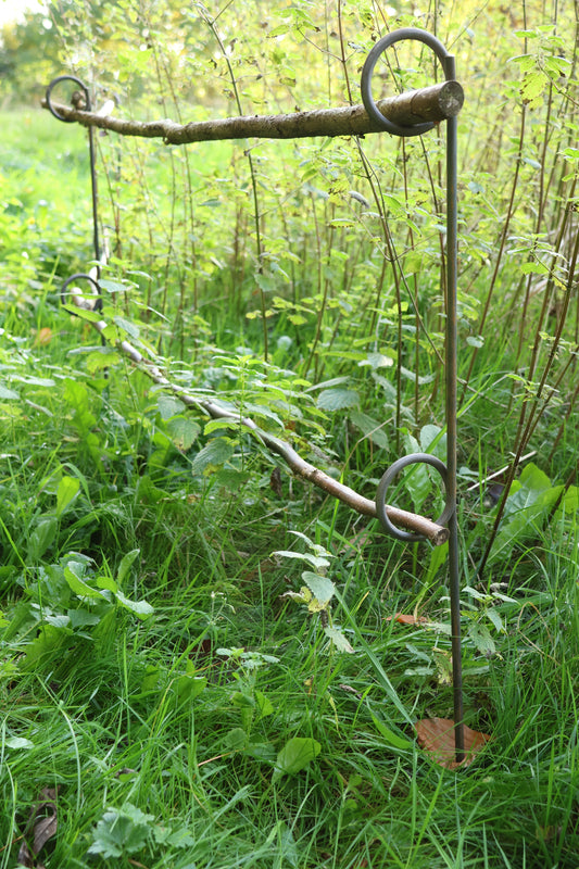 5 Stück Staudenhalter 2-Auge,  verschiedene Längen, Blumenstütze, Beetbegrenzer,