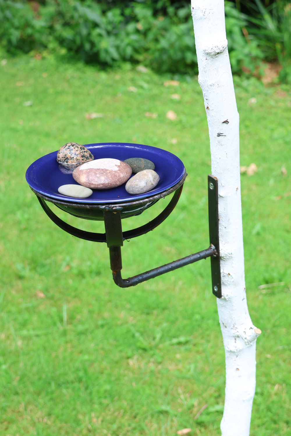 Vogeltränke Wandmontage, Vogeltränke zum anschrauben, Vogeltränke mit Wandhalterung, Futterschale, Vogeltankstelle, Vogelfuttertablett Baum,