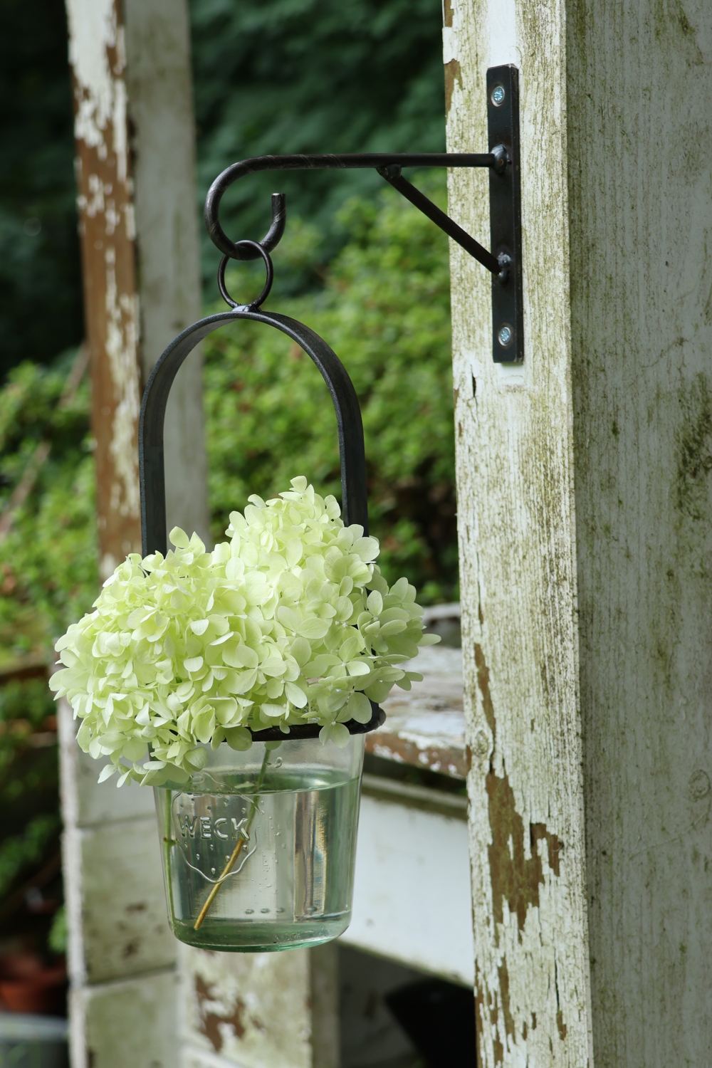 Kleiner Wandhalter und Halter für Einmachgläser , Windlicht, Laterne zum anschrauben, Vase für die Wand, Wandvase