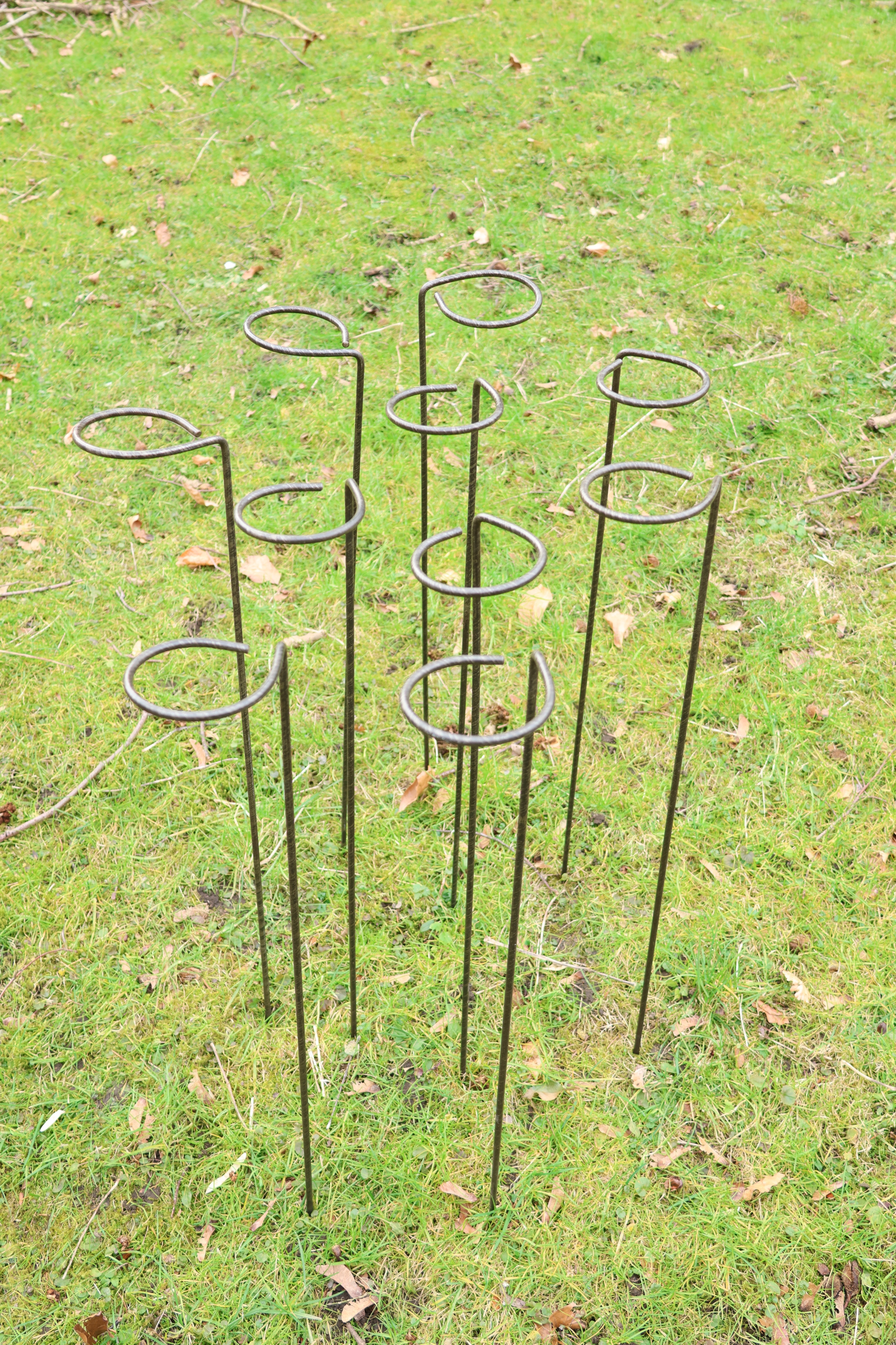 10 Stück Blütenstütze medium Volleisen 85 cm